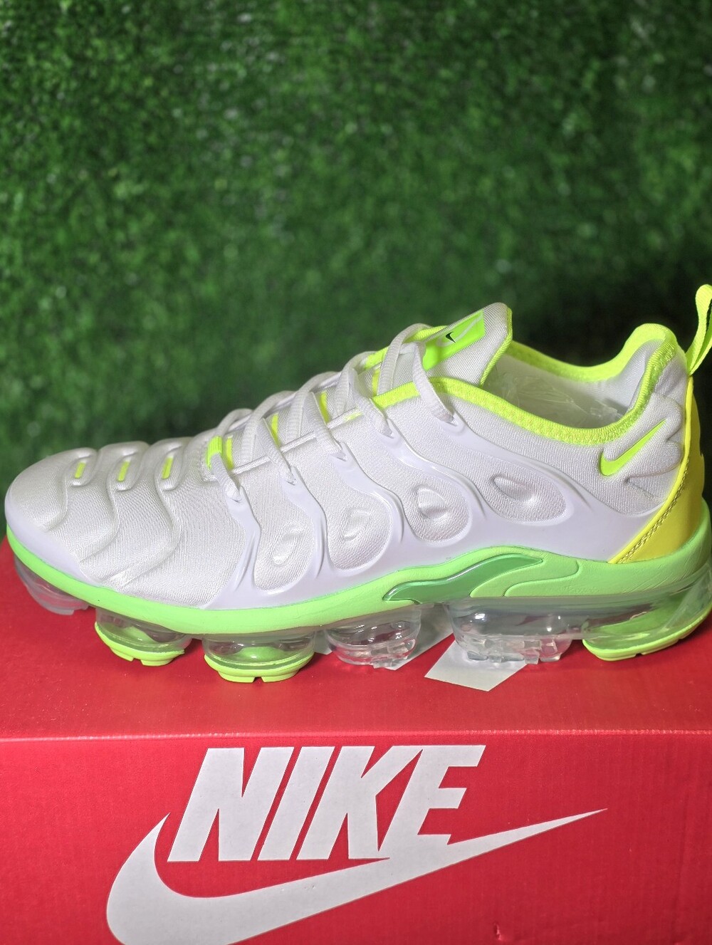 Nike Air Max Vapormax Tennis 🎾 🍏 Green Plus Men Sneakers White Men Brand New - Picture 5 of 16